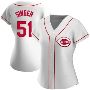 Brady Singer Cincinnati Reds Women's Replica Home Jersey - White