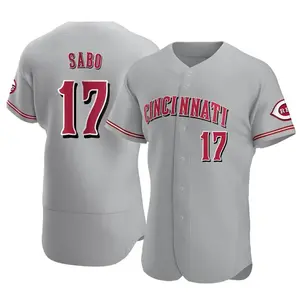 Chris Sabo Cincinnati Reds Authentic Road Jersey - Gray