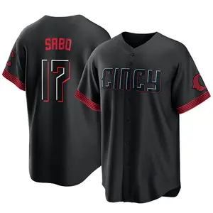 Chris Sabo Cincinnati Reds Replica 2023 City Connect Jersey - Black