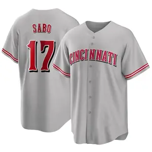 Chris Sabo Cincinnati Reds Replica Road Jersey - Gray